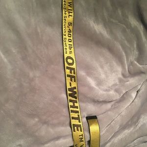 Yellow Off White Industrial Belt